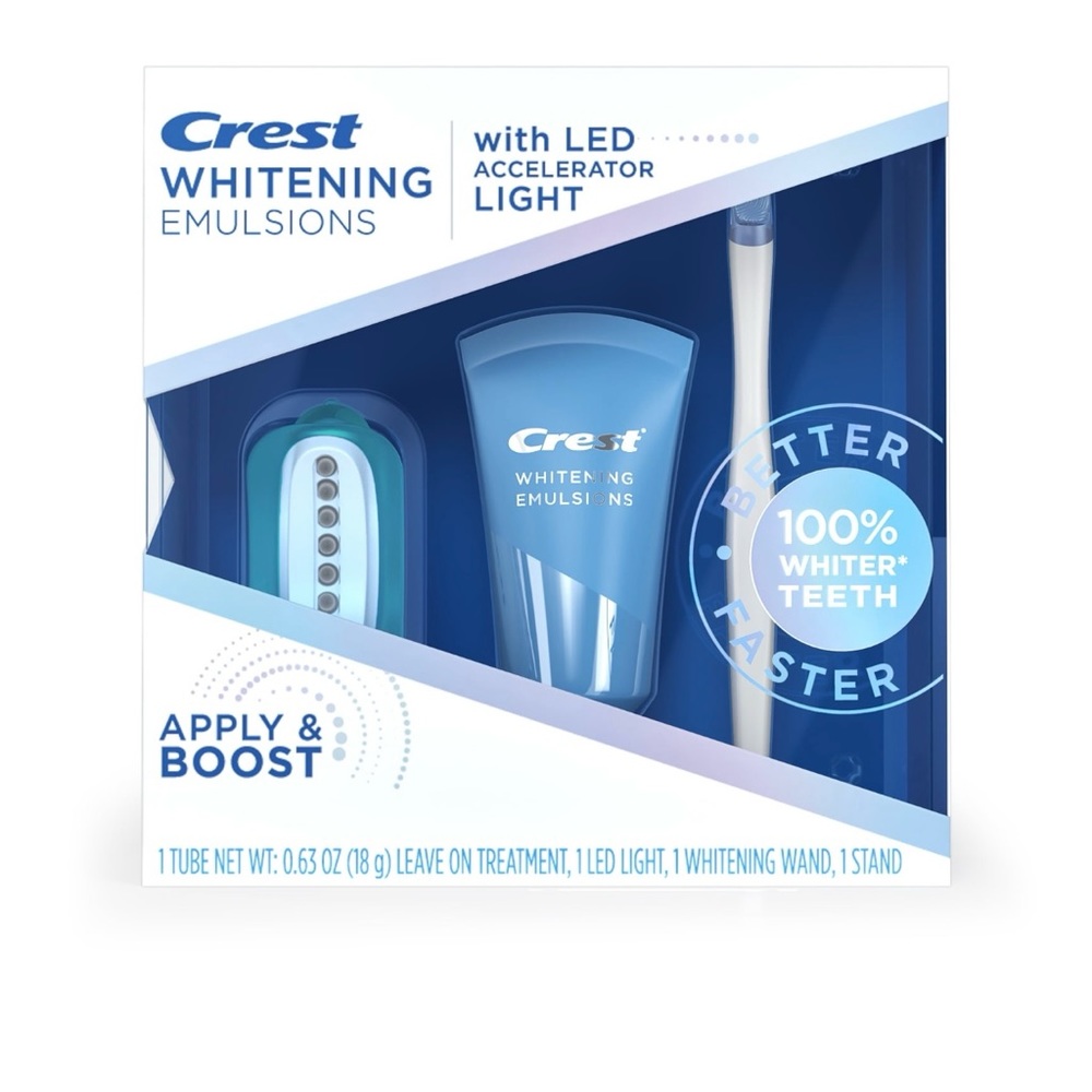 Crest Whitening Emulsions with LED Accelerator Light